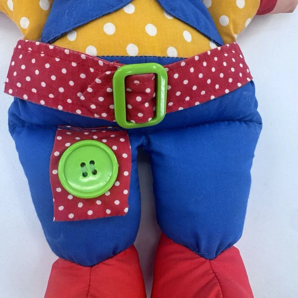 Fisher Price Kiddicraft Vintage 1990 Learning Clown Count Tie Snap Zip Button